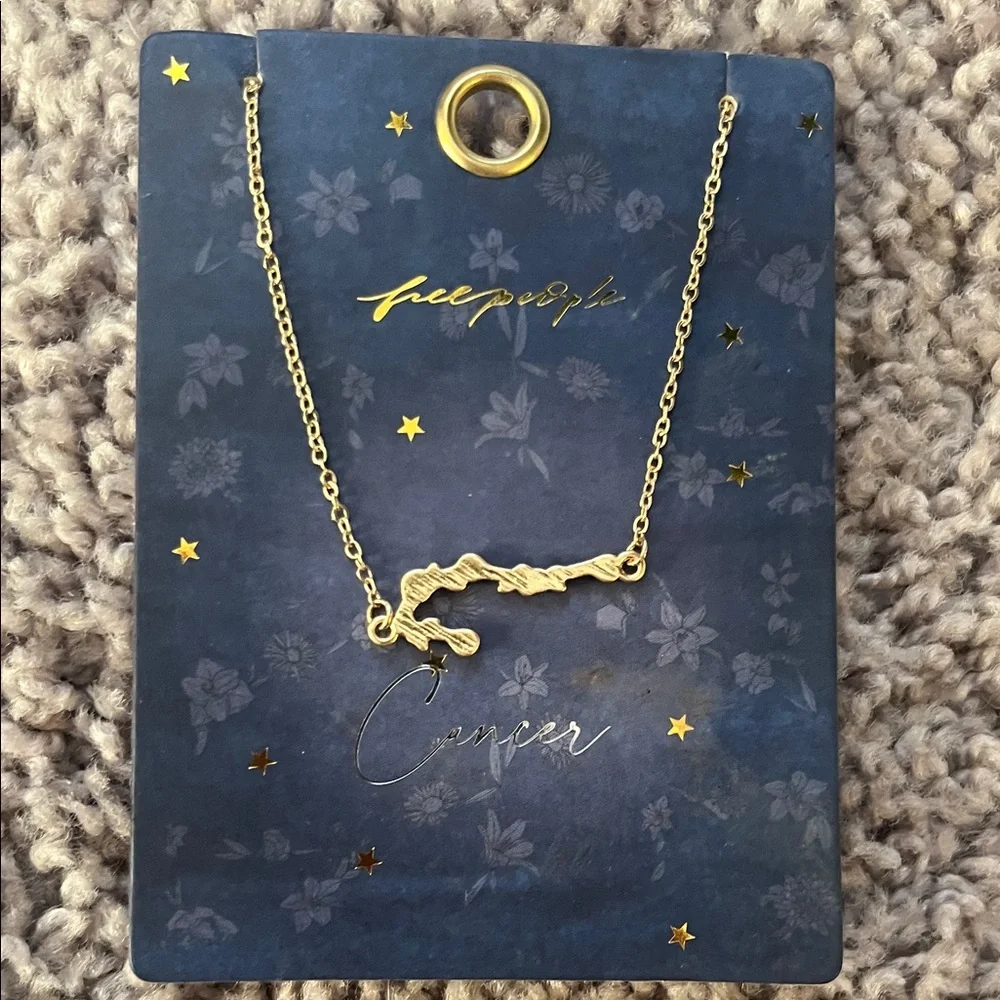 Free People Gold Astrology Necklace in Cancer - Picture 4 of 6